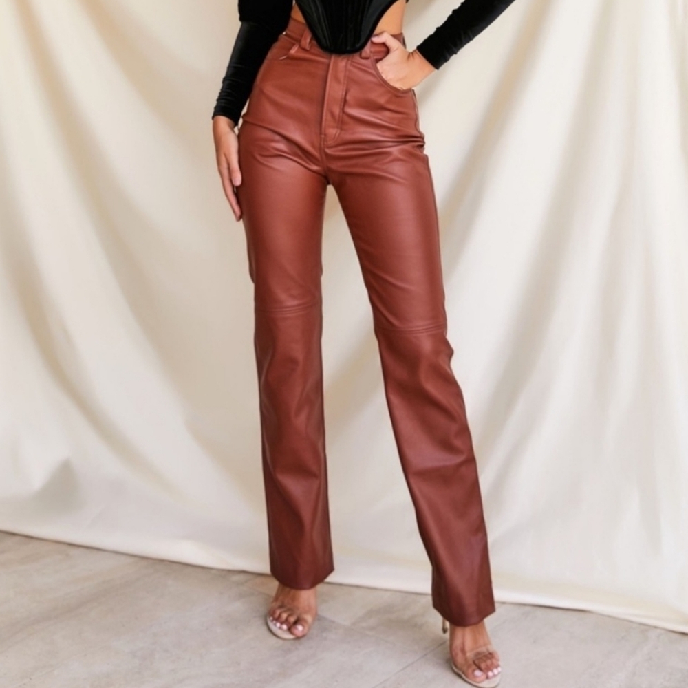House of CB Inaya Faux Leather Pants New With Tags Size Large